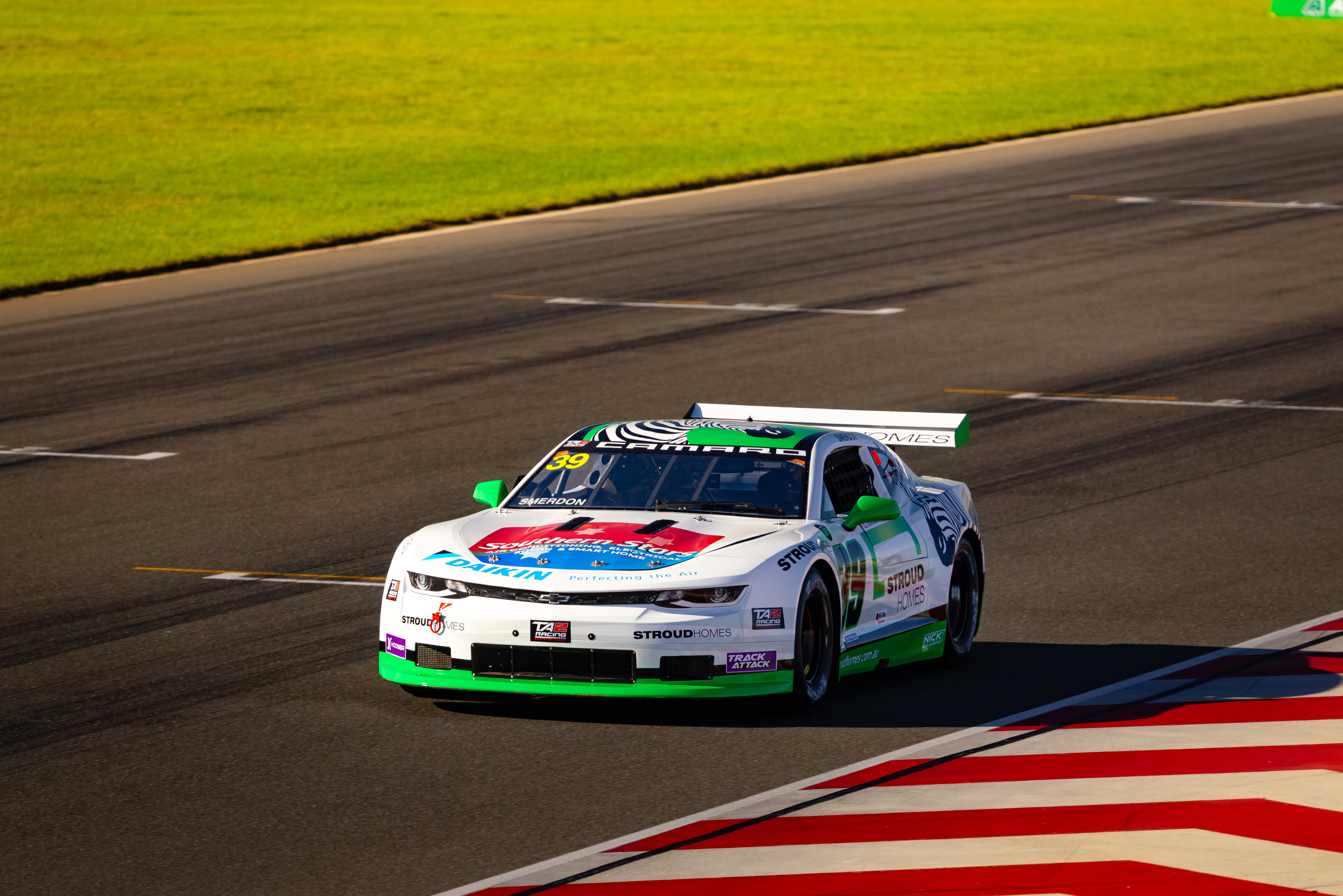 Blue colour change wrap on a sports car