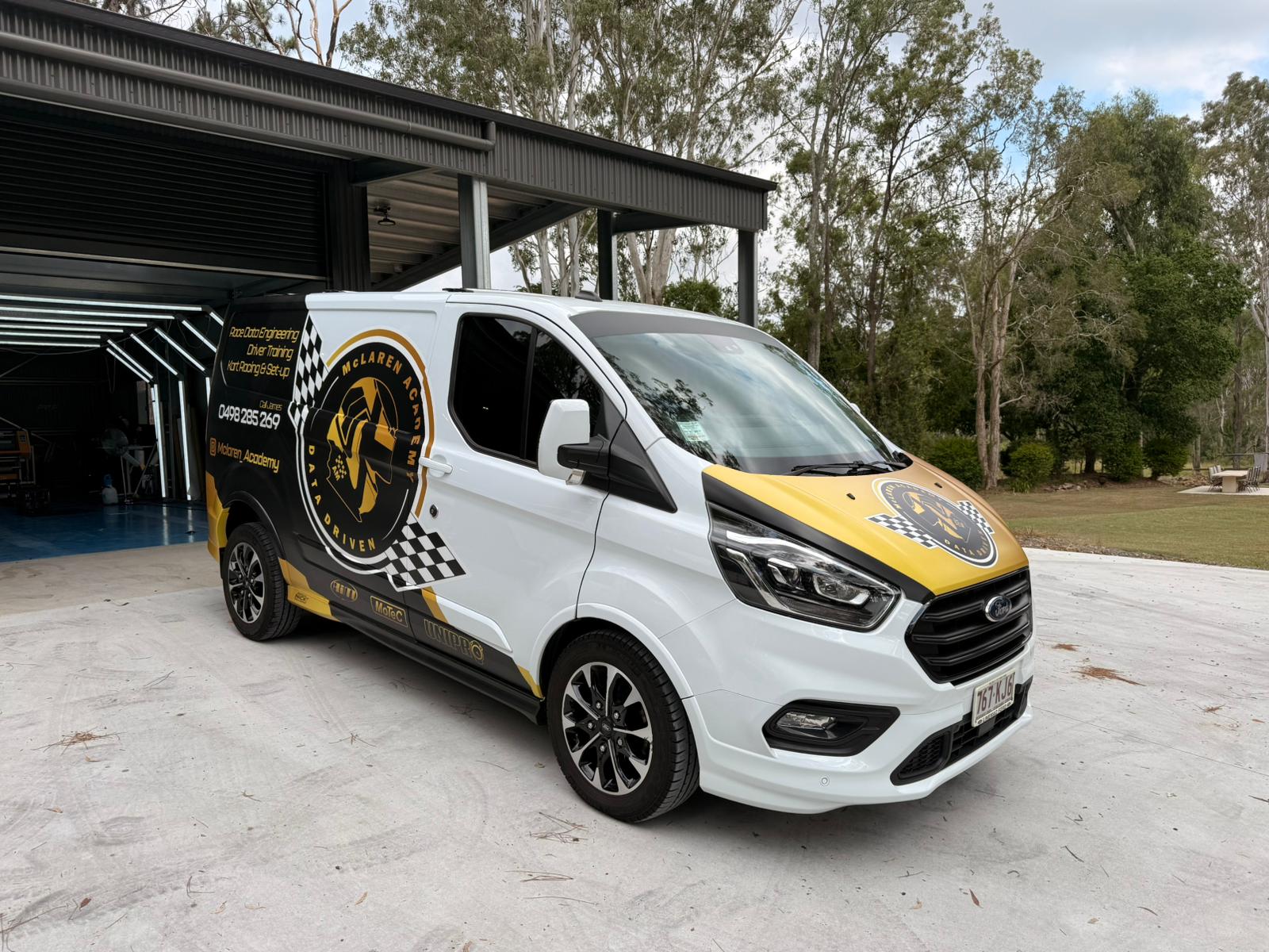 Commercial van wrap and fleet branding install