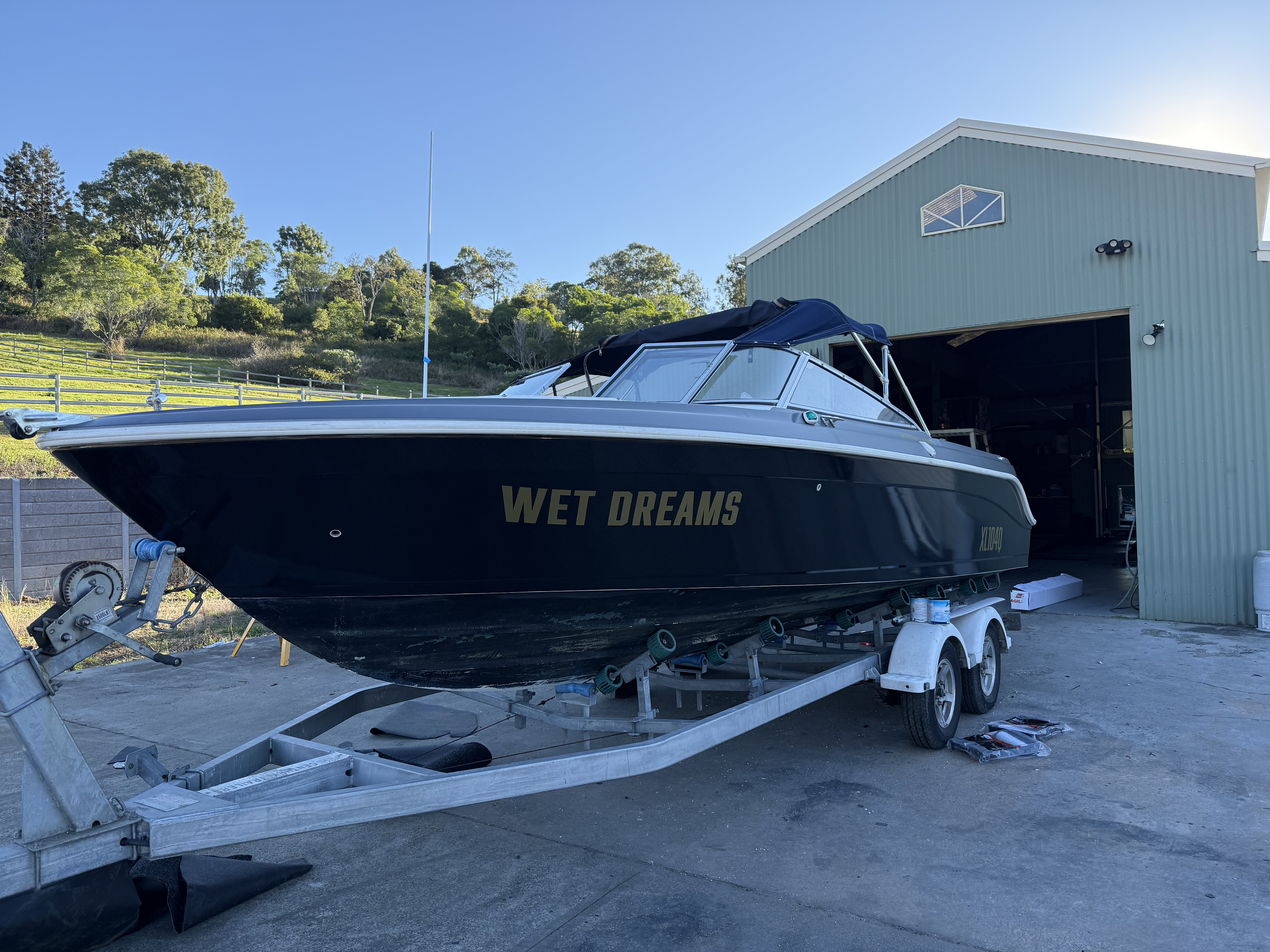 Utility vehicle graphics with logo elements