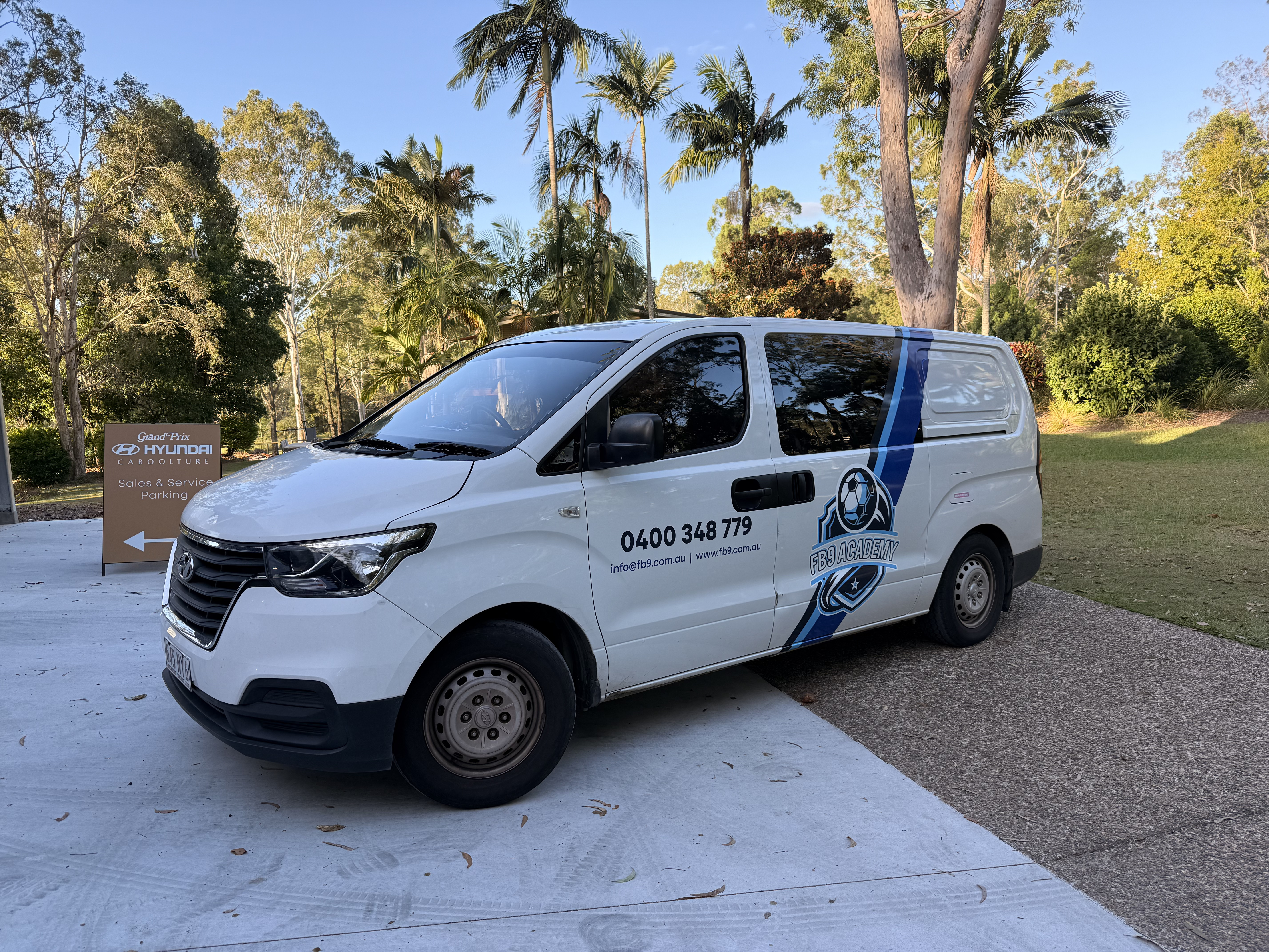 Corporate fleet wrap with bold branding