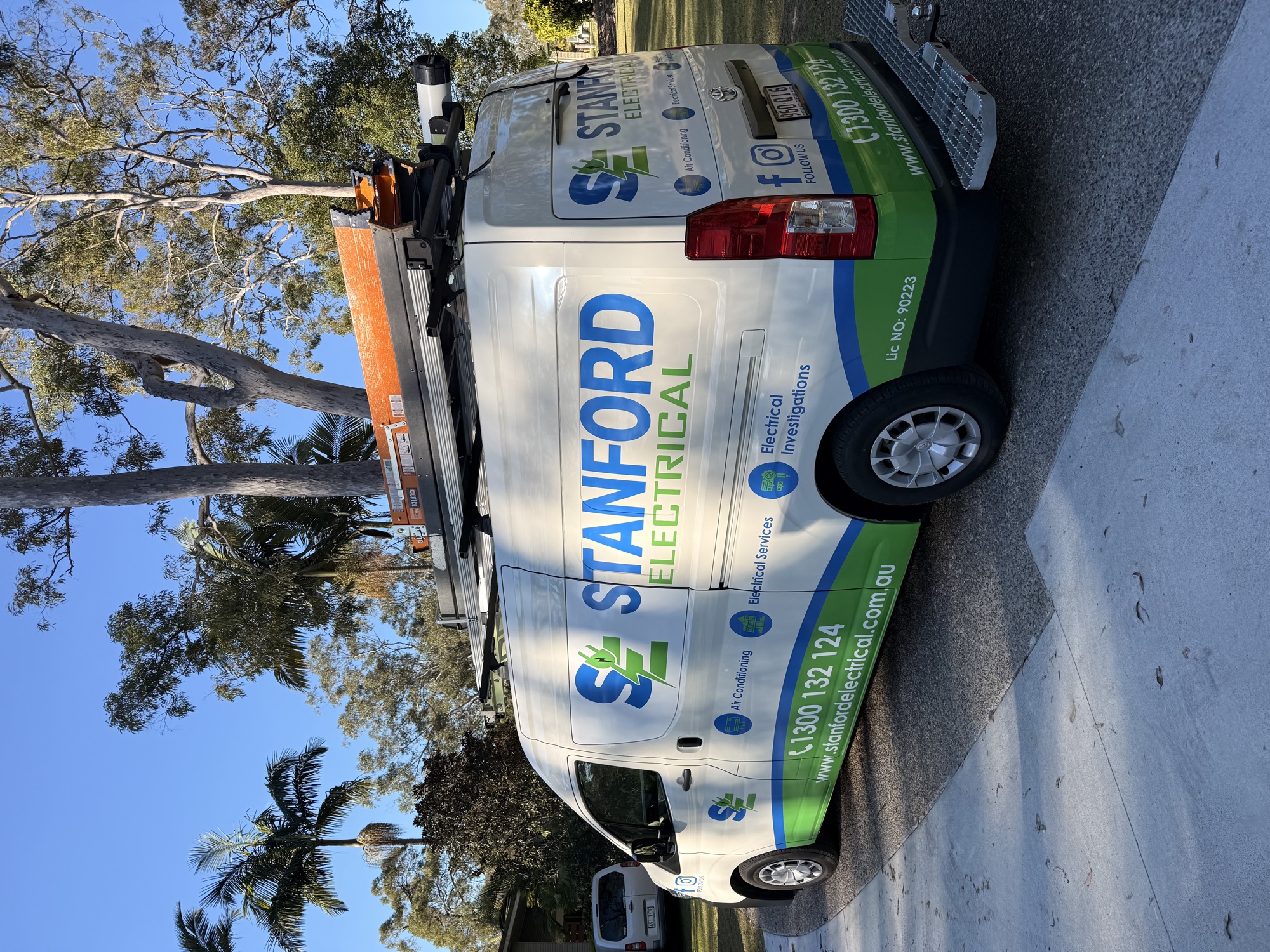 Business vehicle with professional branded graphics